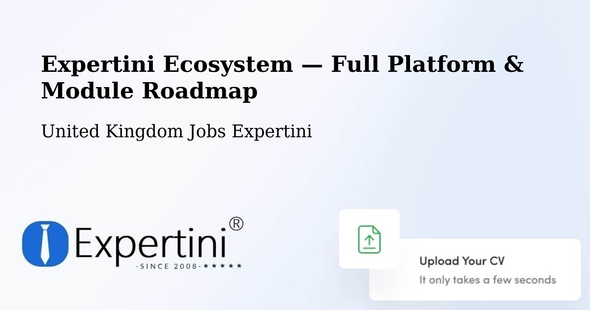 Expertini Ecosystem — Full Platform & Module Roadmap – Bugle